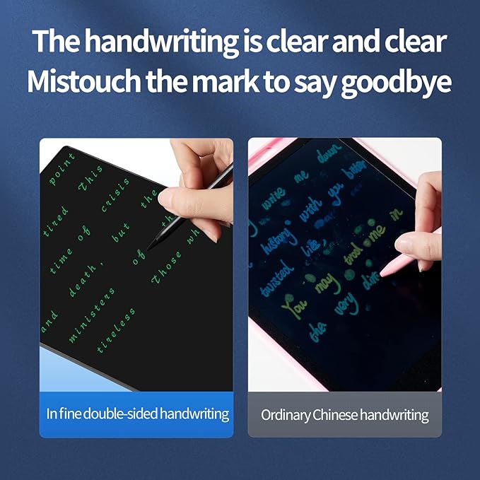 LCD Writing Tablet, 9.5in Double Display Erasable Reusable Electronic Drawing Pads