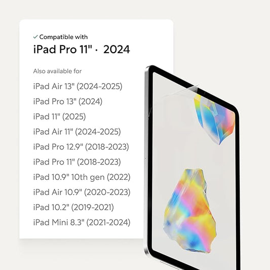 Paperlike 3 Screen Protector (2x) for iPad Pro 11” (M4 2024) – True Paper-Feel, Bubble-Free Install (Butterfly), Protects Pencil Tip