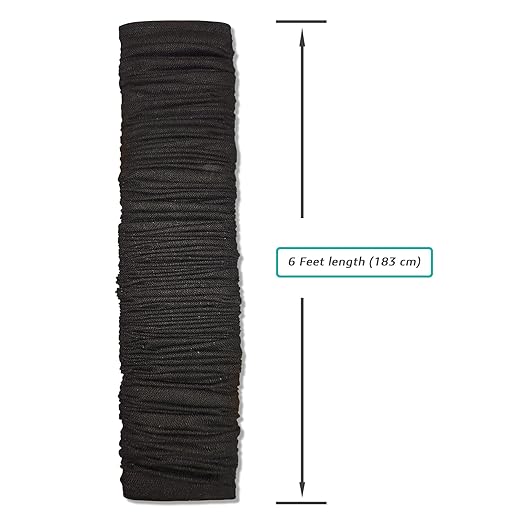 2 Pcs Fabric Cord Cover & Chandelier Chain Cover Each 6 Feet Long, Easy to Install, Ideal for Chandeliers, Lighting, Wire, Cable Management and Hiding (Black)