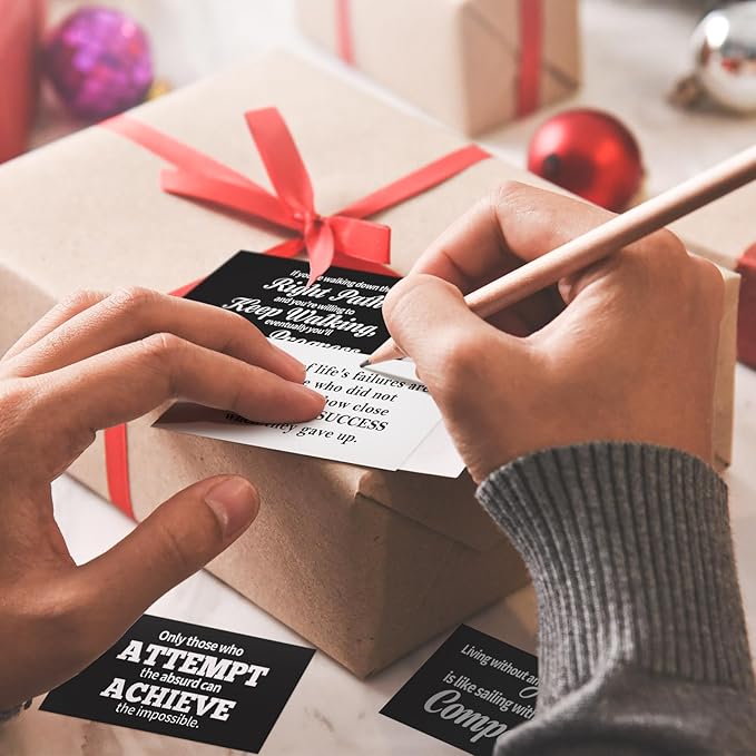 Jinei 300 Inspirational Affirmation Cards Positive Motivational Cards Small Mini Encouragement Quotes for Women Church End of the Year Teacher Gifts(Famous Quotes)