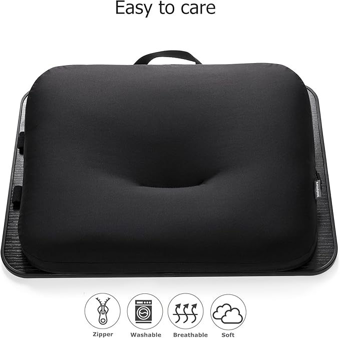 Lap Desk with Washable Cushion – Fits up to 15.6-in Laptops – Portable Laptop Desk & Stand –Bed desks & Tray for Writing, Reading, Working, Gaming on Bed, Couch, Floor – Istudyniture -Smal, Black