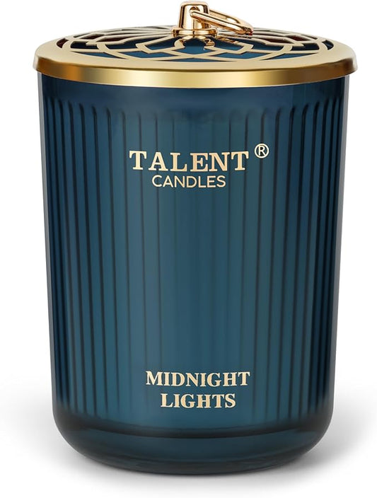 Jar Candles for Home Scented, Aromatherapy Candles Gifts for Women & Men, Natural Soy Candle, 8.4oz Traditional Style, Midnight Lights
