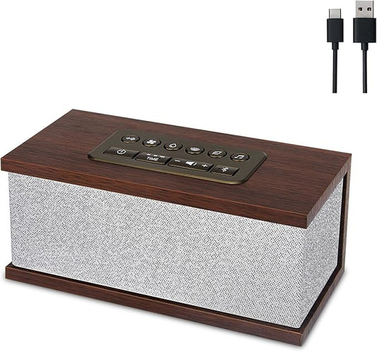 Sound Machine White Noise Machine with 70 Natural Soothing Sounds Sleeping Timer Memory Function 30 Volume Levels Brown Noise Sleep Sounds Machine Powered by USB for Baby Kids Adults,White