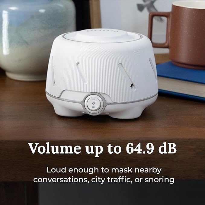 Yogasleep Dohm (White/Gray) The Original White Noise Machine, Relaxing Natural Sound from a Real Fan, Sleep Aid & Noise Cancelling for Adults & Baby, Office Privacy & Meditation, Baby Registry