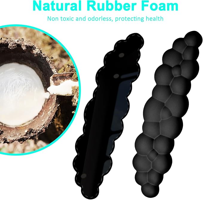 Cloud Keyboard and Mouse Wrist Rest Pad for Computer Arm Pain Relief- Ergonomic Wrist Support Mousepad with Non-Slip PU Base for Office, Gaming, and Home Use Anti-Fatigue(Black)