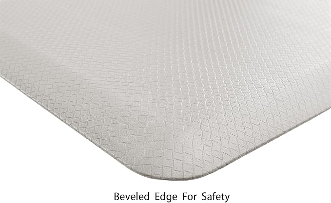 Anti Fatigue Kitchen Rugs Kitchen Mats for Floor,Cushioned Non-Slip Waterproof Ergonomic Comfort Rug Standing Mat for Kitchen,Doing Dishes,Floor,Home,Office,Sink,Laundry,Beige,17.3"x 28"