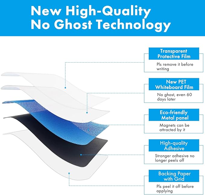 HAMIGAR Magnetic Whiteboard Contact Paper 24" x 39" Dry Erase White Board Sticker for Wall Stick on White Board Peel and Stick Wallpaper Adhesive Poster with Marker, Magnetic Eraser and Magnets