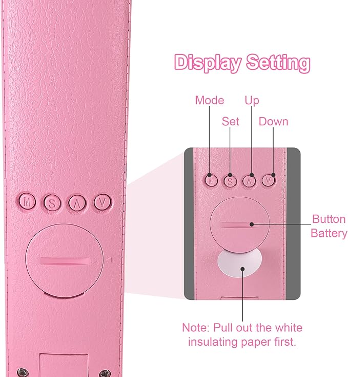 Desk Lamp with Wireless Charger, USB Charging Port, Dimmable Office Desk Light with Clock, Alarm, Date, Temperature, Foldable Lamp for Table Bedroom Bedside Office (Pink)