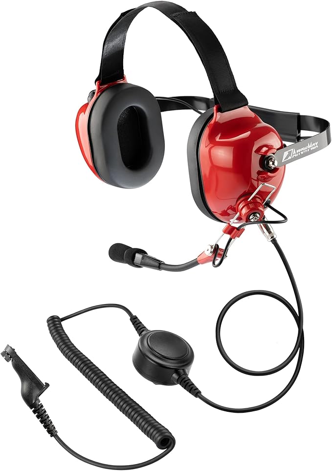 Arrowmax AHDH0032-RD-M9 Noise Cancelling Headset Compatible with Motorola APX6000 APX7000 APX8000 XPR6350 XPR6550 XPR7550 XPR7350e XPR7550e XPR7580e APX 6000 7000 8000 XPR 6550 7550 7550e Radio