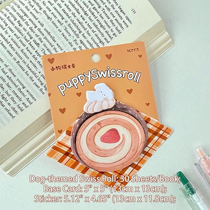 6 Dessert Designs Sticky Notes, Add Sweet Touch to Notes/Reminders, Charming
