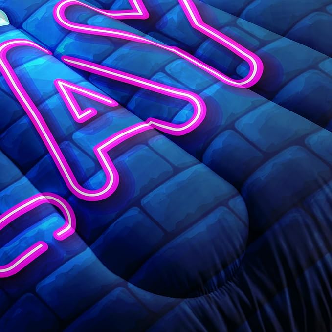 Queen Gaming Comforter Sets 6PCS, Gaming Bedding Set for Boys,Bed in a Bag with Flat Sheet and Fitted Sheet,Pillowcases,Cushions for Boys