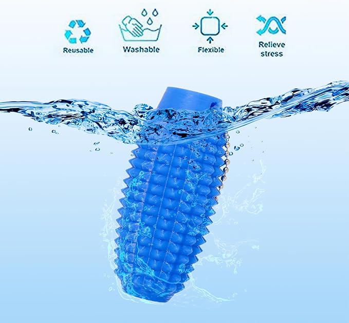 2PCS Little Ouchies Fidget Toys,Pain Stim Fidget Toy Reduce Stress for Adults,Anxiety Relief Pain Stim,Spiky Fidget Keychain for Anxiety and Stress Reduction,Novelty Gifts for Friends( Black and Blue)