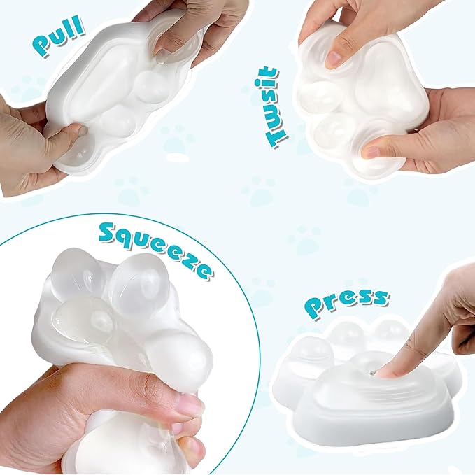 Big Cat Paw Taba Squishy Squeeze Toy, 5-inch Cute Silicone Sticky Taba Squishy, Squeeze Toys for Stress Relief and Anxiety Relaxing, Decompression Toys, Gifts for Kids/Adult