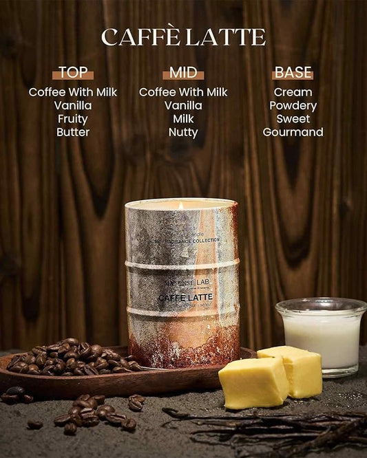 M&SENSE Caffe Latte Scented Candles Natural Non Toxic, Aromatherapy Candle for Stress Relief Meditation Relaxing, Housewarming Gifts for Women Men, 11.3oz 70 Hour Long Burning