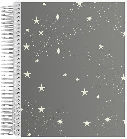 Erin Condren 8.5" X 11" Spiral Bound Dot Grid Journal Notebook - Starry Sky, 5Mm Dot Grid, 160 Page Writing, Drawing & Art Notebook, 80Lb Thick Paper, Stickers Included