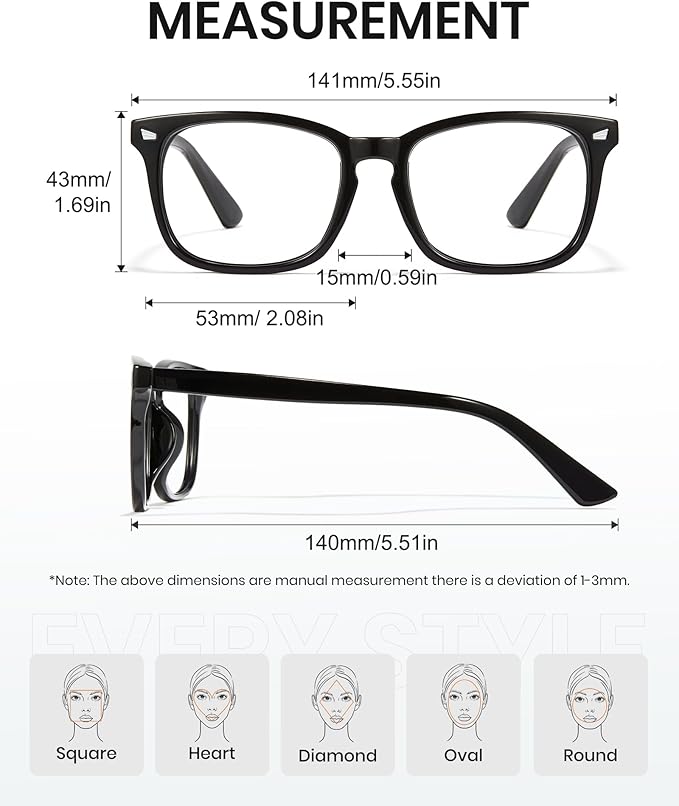 Cyxus Blue Light Glasses for Men Women Reduce Eye Strain UV Blocking for Computer Screen 8082