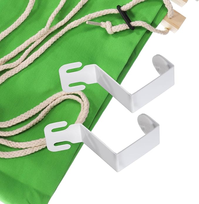 PATIKIL Foot Hammock Under Desk, Adjustable Foot Rest Sling with Hooks Portable Desk Footrest for Airplane Travel Home Office, Green Style 1