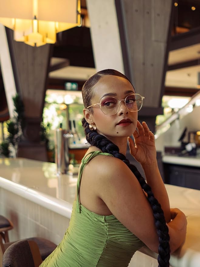 VISOONE Lightweight TR90 Blue Light Blocking Glasses Frame with Anti Glare Eye Protection for Women and Men RANE