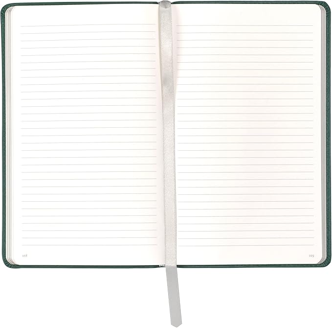 Classic Leather Notebook Writing Journal, Softcover, Narrow Ruled, Table of Contents and Numbered Pages