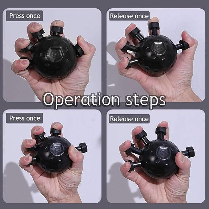 Hand Grip Strengthener 44-90LBS (Black) | Forearm Exerciser & Rehab Tool for Muscle Building, Physical Therapy & Guitar Training