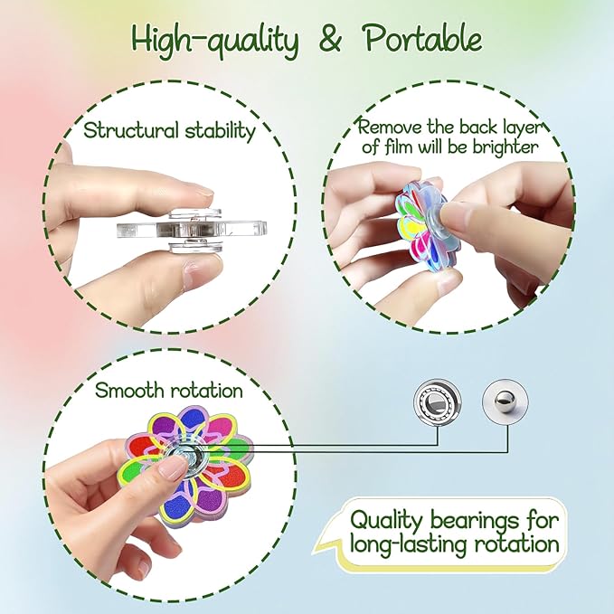 30 Pack Fidget Toys Spinner Bulk Gifts Party Favors for Kids Adults,Sensory Toys Goodie Bags Stuffers for Boys Girls Autism ADHD Stress Relief,Treasure Box Toy Classroom Carnival Prizes Supplies