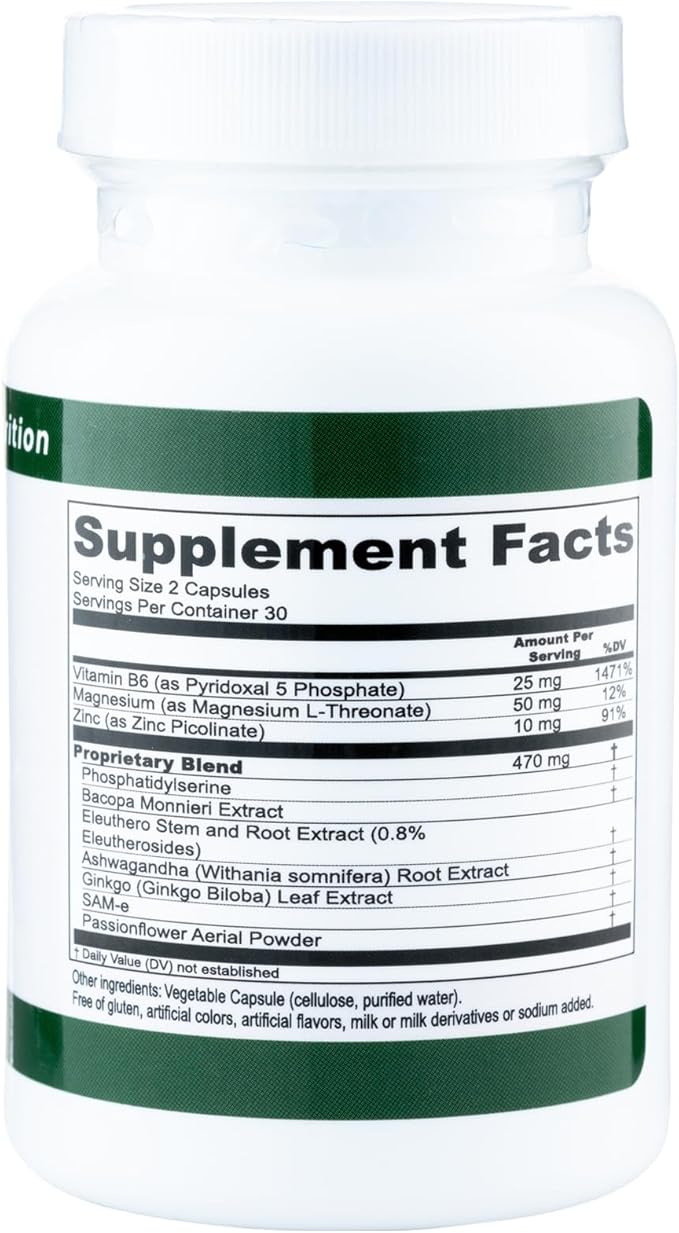 Focus - Expert Formulated Nootropic Supplement - Focus & Cognitive Performance - Confidence & Daily Wellness - Robust Gingko Biloba, Ashwagandha, Phosphatidylserine - 60 Capsules