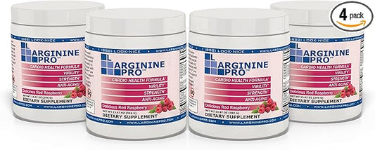 L-ARGININE PRO | 5,500mg L-Arginine Plus L-Citrulline 1,100mg Raspberry Powder Drink Mix Supplement for Increased Nitric Oxide Production