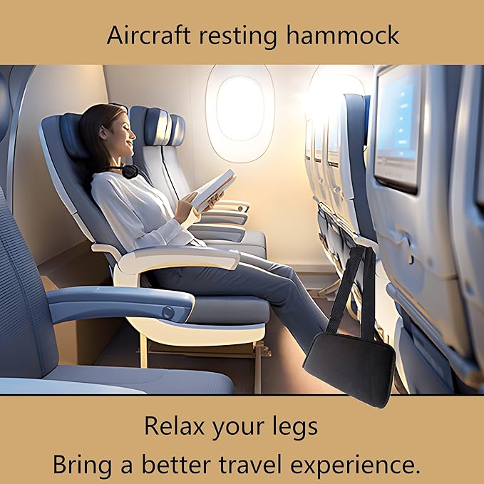 Airplane Foot Hammock Comfort Foot Hammock for Plane Travel Accessories,Airplane Gadgets,Good Use for Travel Essentials, Office,Desk (Mandala, 1 Pack)