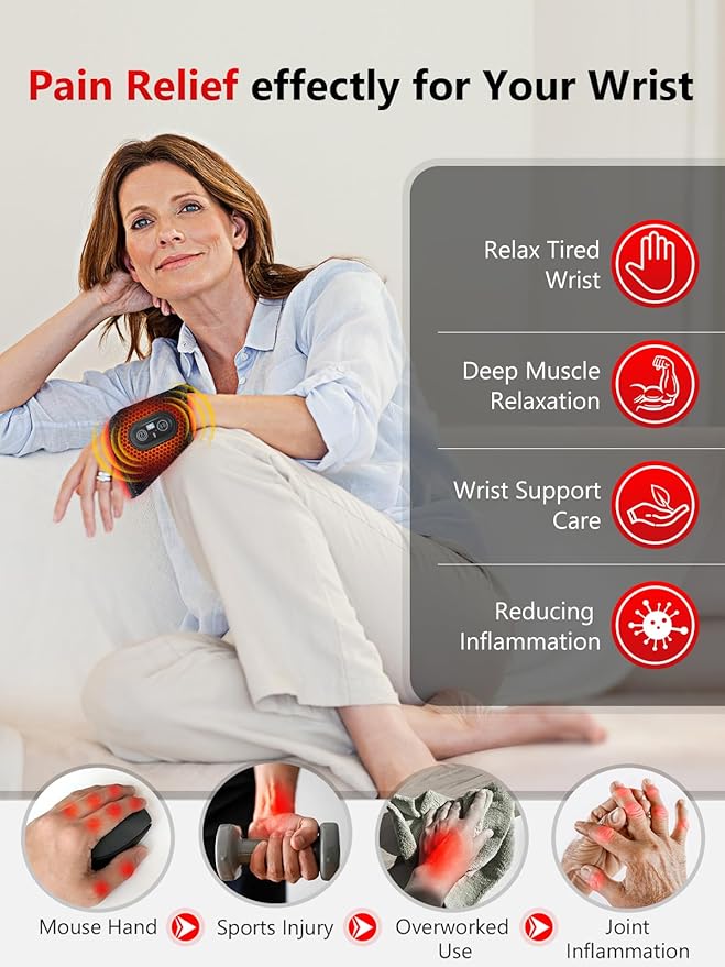 Red Light Therapy for Hand, Near Infrared Light Therapy Wrist Brace & Red Light Therapy Wrist Wrap Pad for Faster Recovery