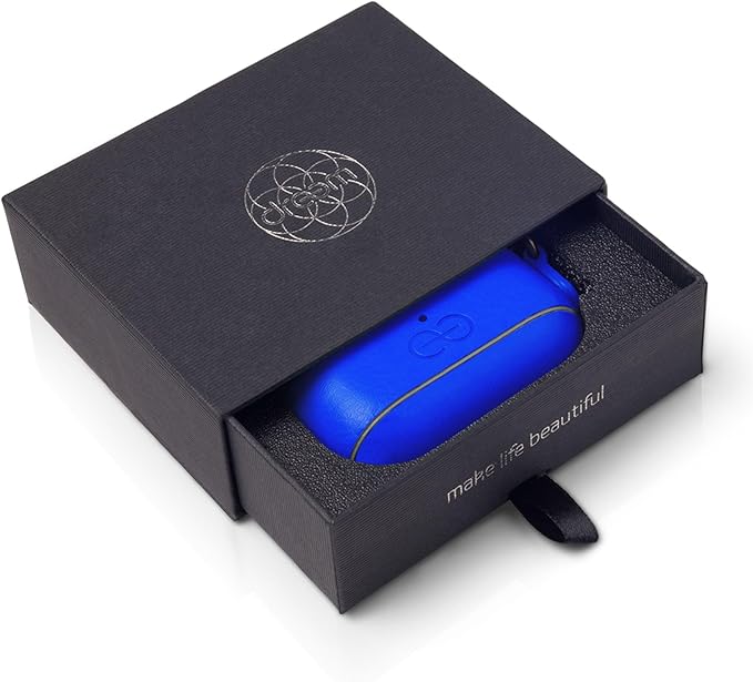 Dreem Vegan Leather Case Cover with Keychain Clip Compatible with AirPods Pro 1 for Women & Men/Apple 1st Generation, Protective One Piece Hard Shell, Luxury AirPod Pro Case [Ocean]