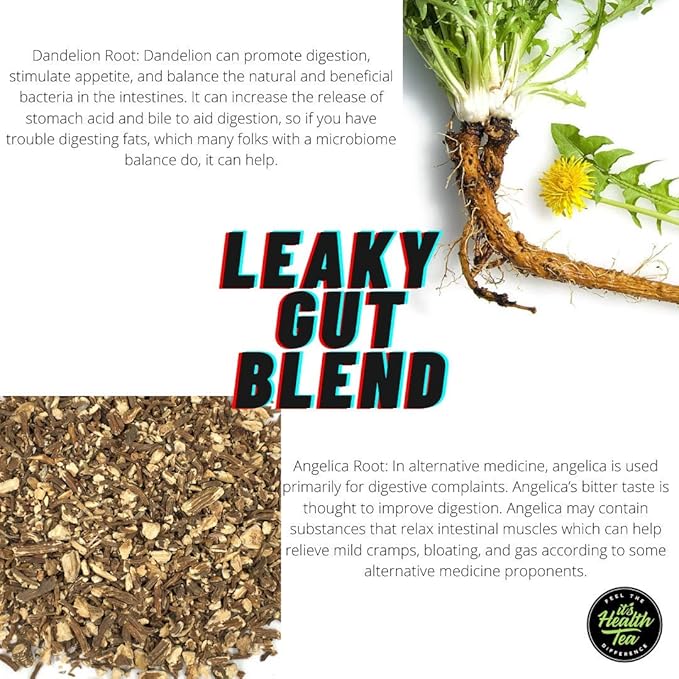 Autoimmune Leaky Gut Premium Tea Blend Loose Leaf 3oz Thyroid Health Gut Healing Blend, IBS Support, Paleo Diet Friendly, 100% Natural - Herbal Supplement
