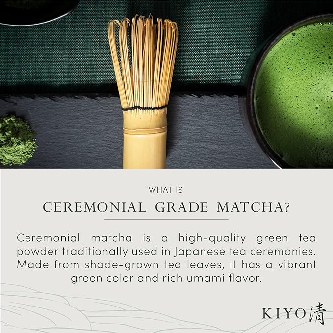 Kiyo Matcha Classic Grade Hatsumukashi Ceremonial Uji Matcha - Pure Japanese First Harvest Ceremonial Grade Matcha Green Tea Powder from Uji, Japan (100g/3.5oz)