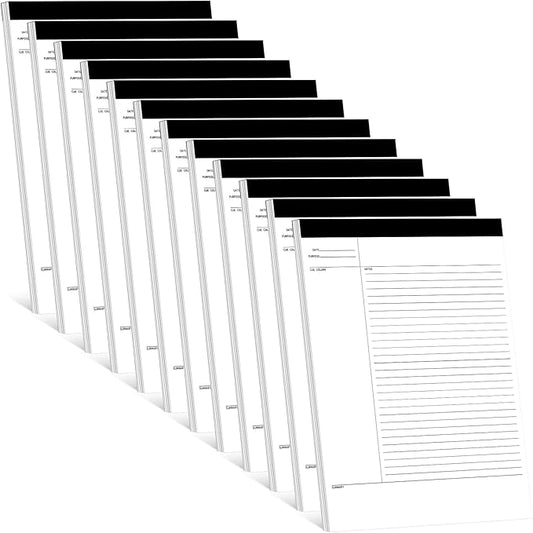 Outus 12 Pack Legal Pads 8.5" x 11.75" 50 Sheets/Writing Notepad, White Note Pads Legal Ruled Writing Notepad for Home Teacher Student College Ruled Office Business