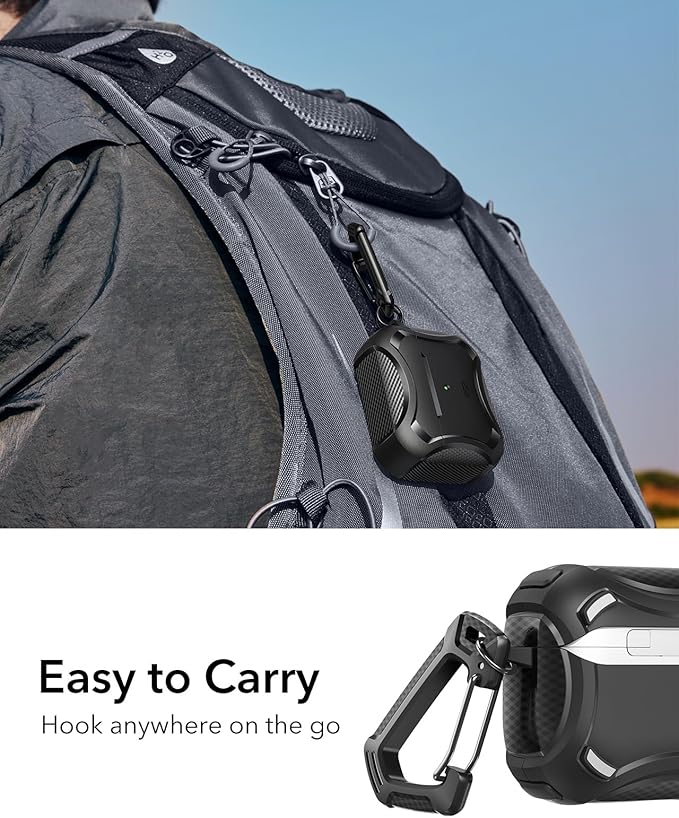 ESR for AirPods 4 Case, Compatible with AirPods 4th Generation Case (2024), Compatible with MagSafe, Powerful Drop Protection, Magnetic Lid, Cyber Series, Black