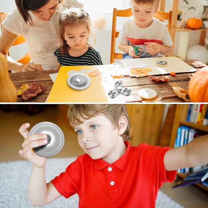 Fidget Spinners Toy, 3-8 Min Spins Time Stainless Steel Bearing Metal Fidget Spinner, EDC ADHD Stress Anxiety Relieves Fidgets Finger Toys, Novelty Toy for Kids and Adults