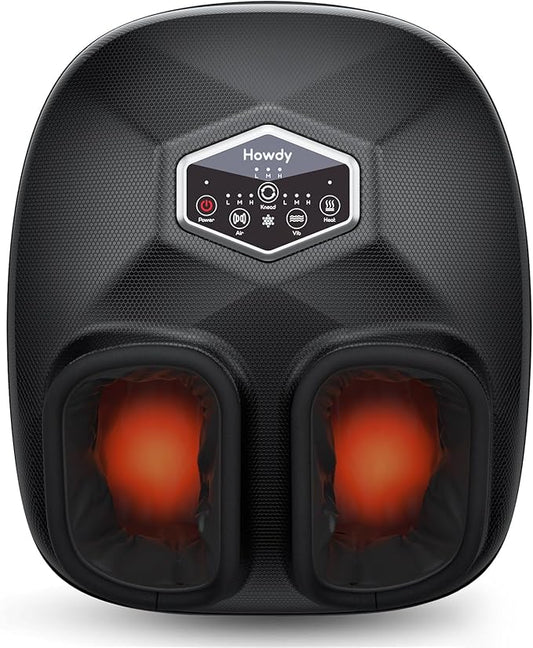 Howdy Foot Massager with Heat for Plantar Fasciitis, Heated Shiatsu Feet Massager for Neuropathy, 2025 Christmas Gift for Women Men Mom Dad