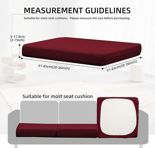 14Pcs Outdoor Cushions Covers Waterproof, Patio Cushion Covers, Stretch Cushion Covers Replacement,Cushion Slipcovers, Furniture Cushion Covers (Claret 2, 14PCS)