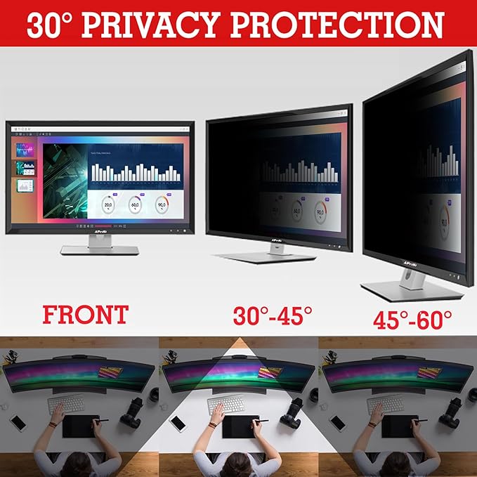 30 Inch Privacy Screen Filter for 21:9 Computer Ultrawide Curved Monitor - Privacy Shield,Anti-Glare and Anti-Blue light Protector