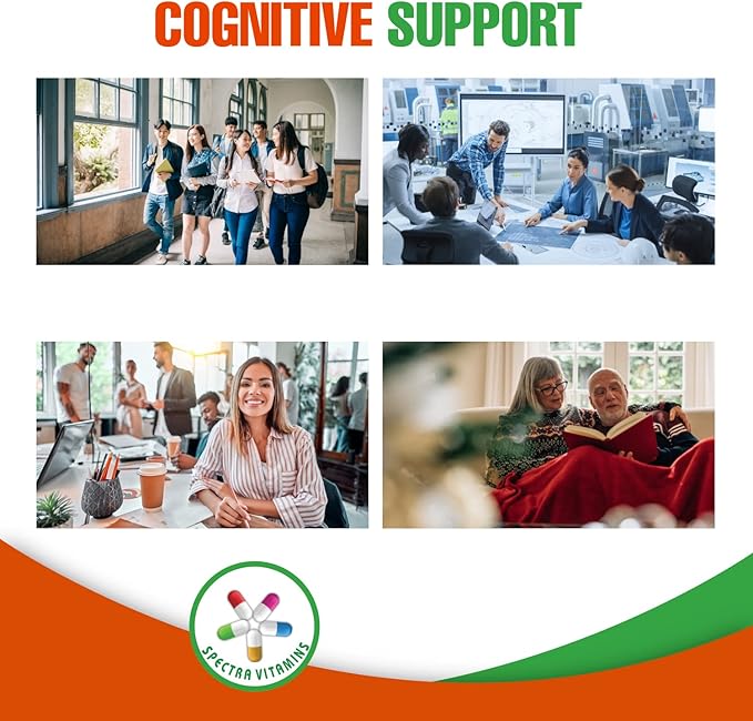 Spectra Vitamins Natural Energy Support 30 Capsules - Guarana Capsules - Vitamin B12 - Guarana and Green Tea Extracts - Citrulline Energy Supplements with Natural Energy Booster