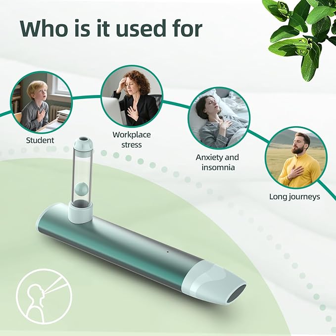 Portable Breath Balancer 3 Minutes of Quick Decompression and Sleep aid,Relieves Anxiety and Improves Focus,Sports Recovery Artifact & Corporate Health Gift & Family Mindfulness Gift (Light Green)
