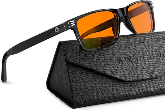 ANYLUV Blue Light Glasses Men Woman, Blue Light Blocking Glasses for Computer Gaming, Eye Strain Relief Eye Protection