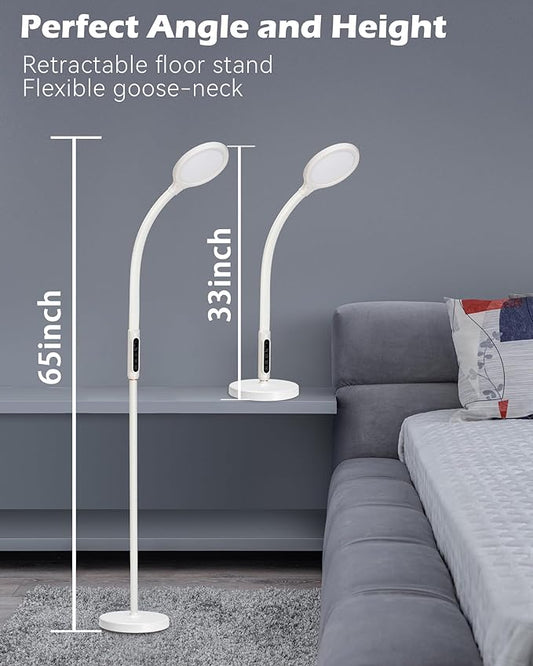 Aoife Light Therapy Lamp, 11000 Lux Sun Light Therapy Lamp, UV-Free Sunlight Lamp, 10 Brightness Levels, Full Spectrum Happy Therapy Lamp