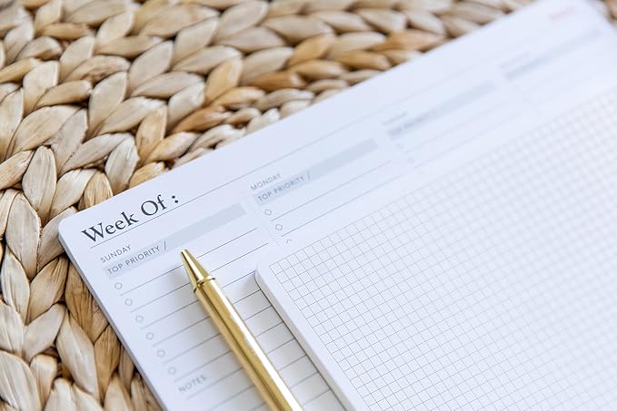 Notsu Graph Desk Notepad 2 Pack | Minimalist Graphing Memo Mouse Pads with Premium Thick Paper, Small 5.5" x 8.5"