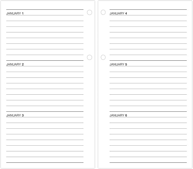 AT-A-GLANCE 2026 Desk Calendar Refill, Daily, 4-1/2" x 8", Large, Loose-Leaf (E2105026)