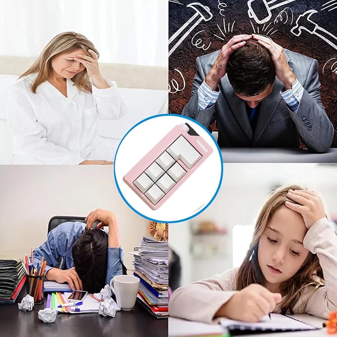 Keyboard Fidget Toys for Adults 3D Printing Keyboard Clicker Fidget Sensory Fun Toys with Keycaps Switch for Anxiety Decompression (Pink)