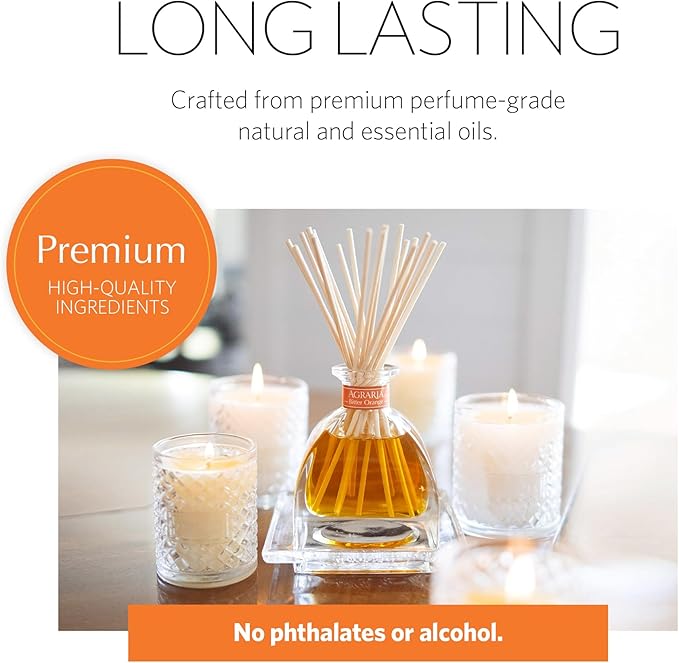 AGRARIA AirEssence Flower and Reed Diffuser Set, Handmade Sola Flower Botanical Home Fragrance Set, Scented Oil Reed Diffuser Gift for All Occasions