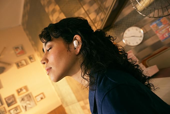 Sennheiser ACCENTUM True Wireless Earbuds - Crystal-Clear Sound with Hybrid ANC, Ergonomic Design, 28-Hour Battery Life, Touch Interface, White