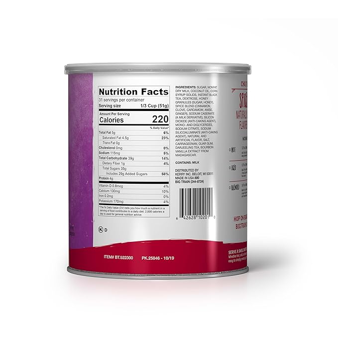 Big Train Spiced Chai Tea Latte Beverage Mix, 1.9 Pound (Pack of 1)