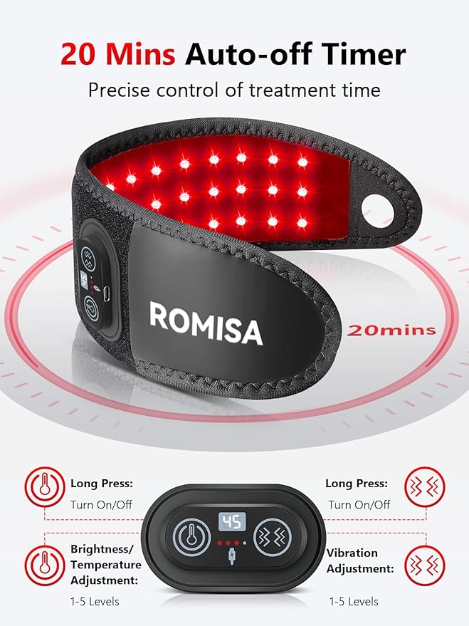 Red Light Therapy for Hand, Near Infrared Light Therapy Wrist Brace & Red Light Therapy Wrist Wrap Pad for Faster Recovery