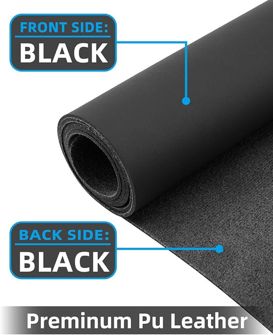 Small Desk Mat,Leather Desk Pad Protector,Desk Mouse pad,Office Desk mat,Laptop Mat for Desk, Non-Slip PU Leather Desk Blotter,Waterproof Desk Writing Pad for Office/Home(23.6"x13.8",Black)
